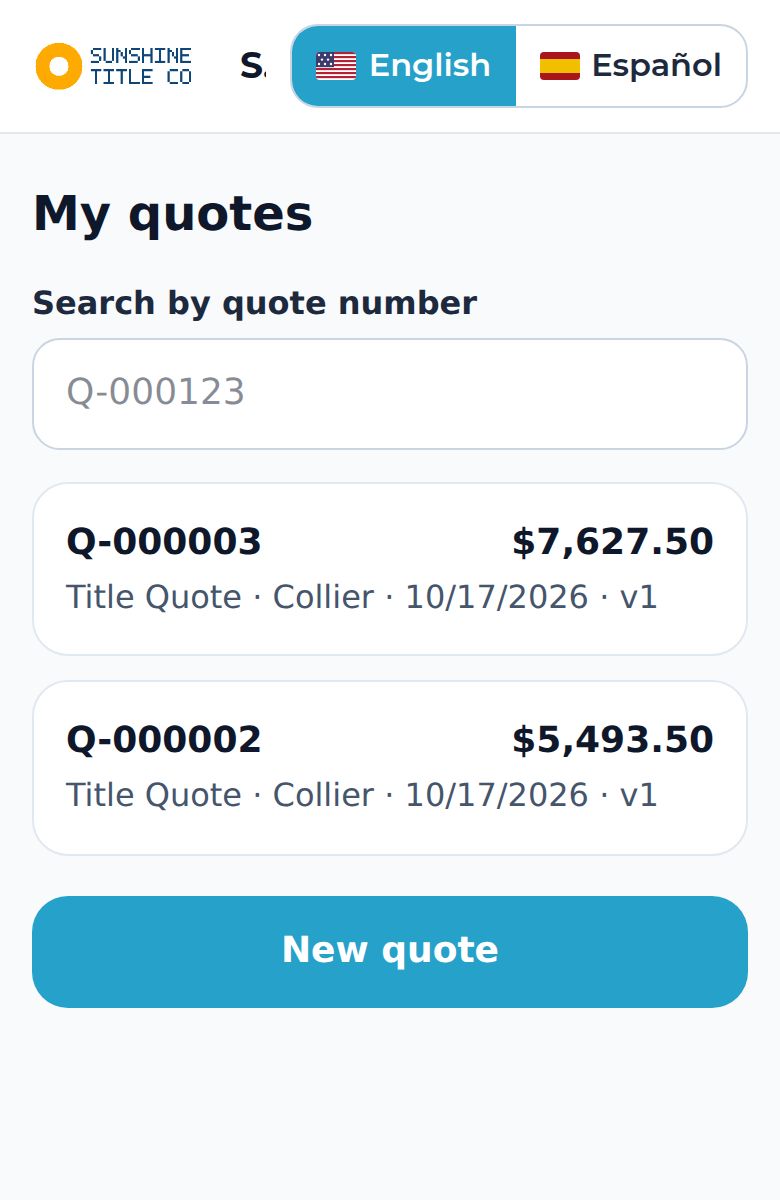 The My quotes list